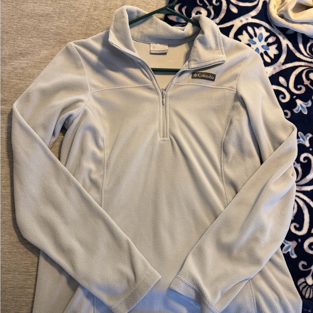 Columbia Light Blue Quarter-Zip Pullover